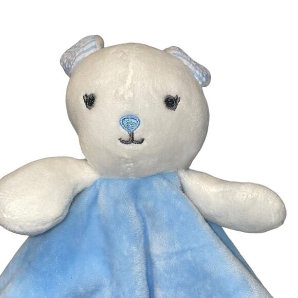 12" Modern Baby Lovey Bunny Rabbit Security Snuggle Blanket Rattle Shower Gift - Picture 9 of 13